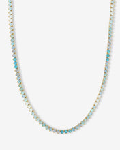 Load image into Gallery viewer, Not Your Basic Ombré Tennis Necklace - Gold|Blue Opal Ombré
