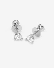 Load image into Gallery viewer, Not Your Basic 4mm Studs - Silver|White Diamondettes
