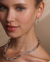 Load image into Gallery viewer, Carrie Chain Huggies - Silver
