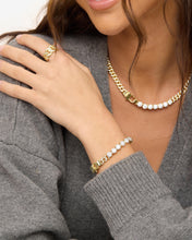 Load image into Gallery viewer, Pavé Julian Loves Diamonds Bracelet - Gold|White Diamondettes
