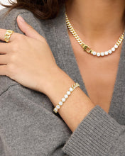 Load image into Gallery viewer, Pavé Julian Loves Diamonds Bracelet - Gold|White Diamondettes

