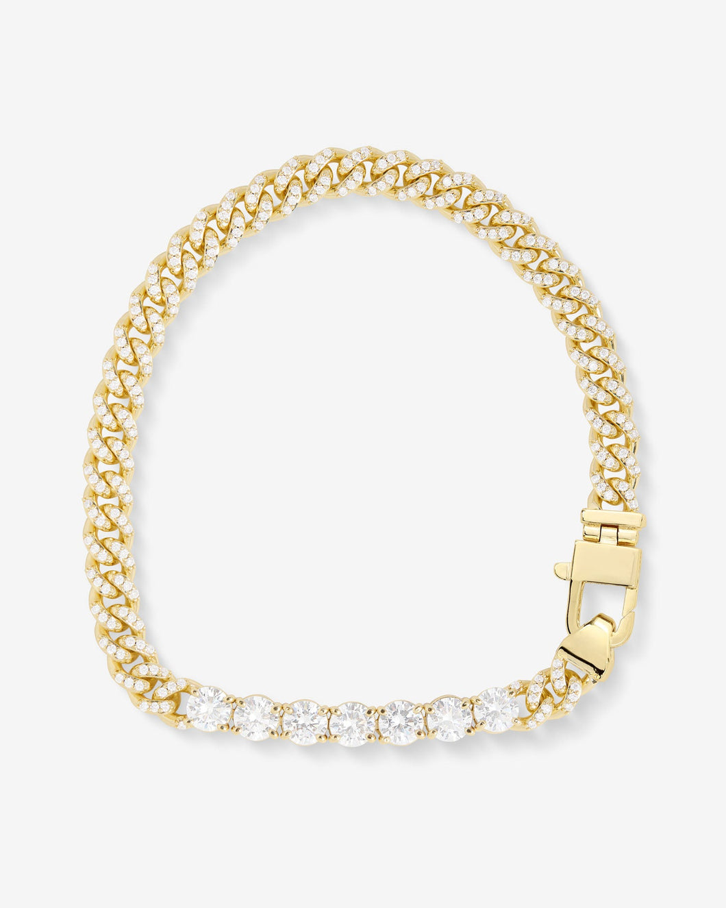 Pavé Julian Loves Diamonds Bracelet - Gold|White Diamondettes