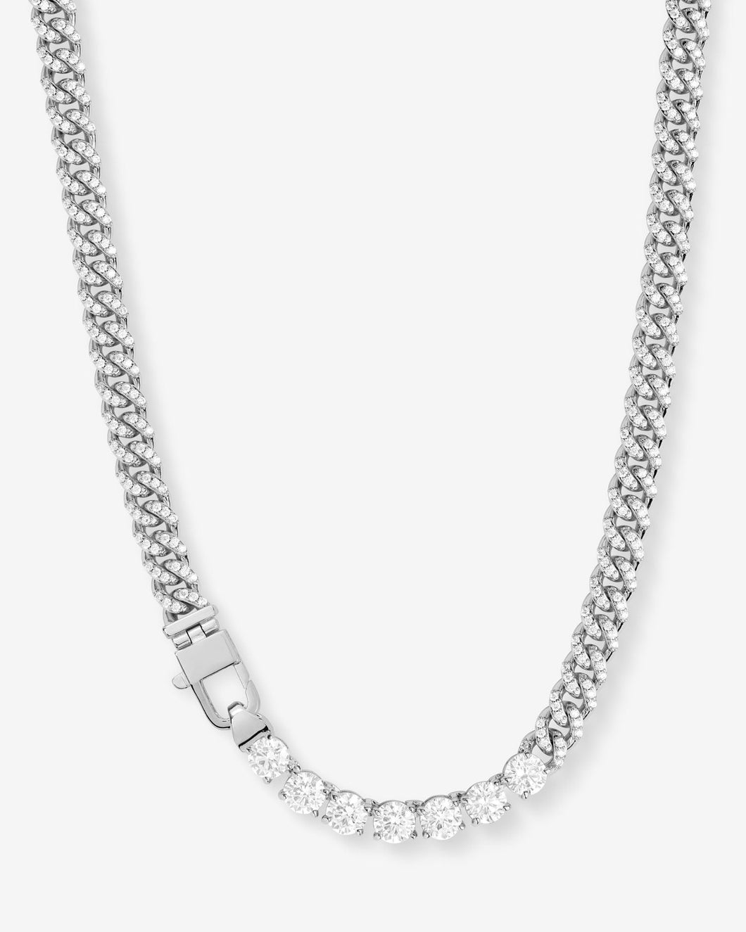 Pavé Julian Loves Diamonds Necklace - Silver|White Diamondettes
