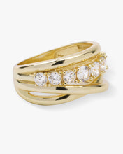 Load image into Gallery viewer, &quot;Oh She Fancy&quot; Stacked Diamond Ring - Gold|White Diamondettes

