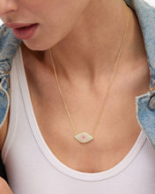 Load image into Gallery viewer, Rose Evil Eye Necklace - Gold|Pink Sapphire
