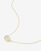 Load image into Gallery viewer, She's a Boss Pendant Necklace - Gold|White Diamondettes
