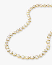 Load image into Gallery viewer, She's an Icon Mama Tennis Necklace - Silver|White Diamondettes
