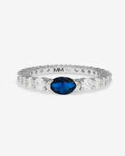 Load image into Gallery viewer, The Maven Ring - Silver|Blue Sapphire
