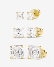 Load image into Gallery viewer, The Queen&#39;s Stud Set - Gold|White Diamondettes
