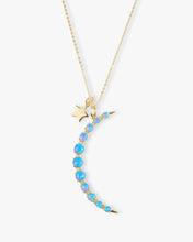 Load image into Gallery viewer, &quot;What Dreams are Made of&quot; Necklace - Gold|Blue Opal
