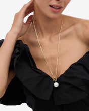 Load image into Gallery viewer, XL Life&#39;s a Ball Pearl Pendant Necklace - Gold
