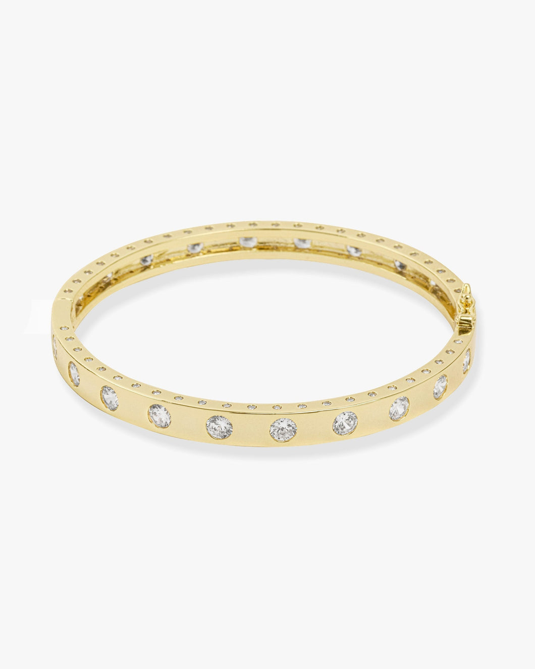 Ashley Hinge Cuff - Gold|White Diamondettes