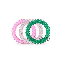 Load image into Gallery viewer, Spiral Hair Coils | Large | Merry Pinkmas Hair Ties
