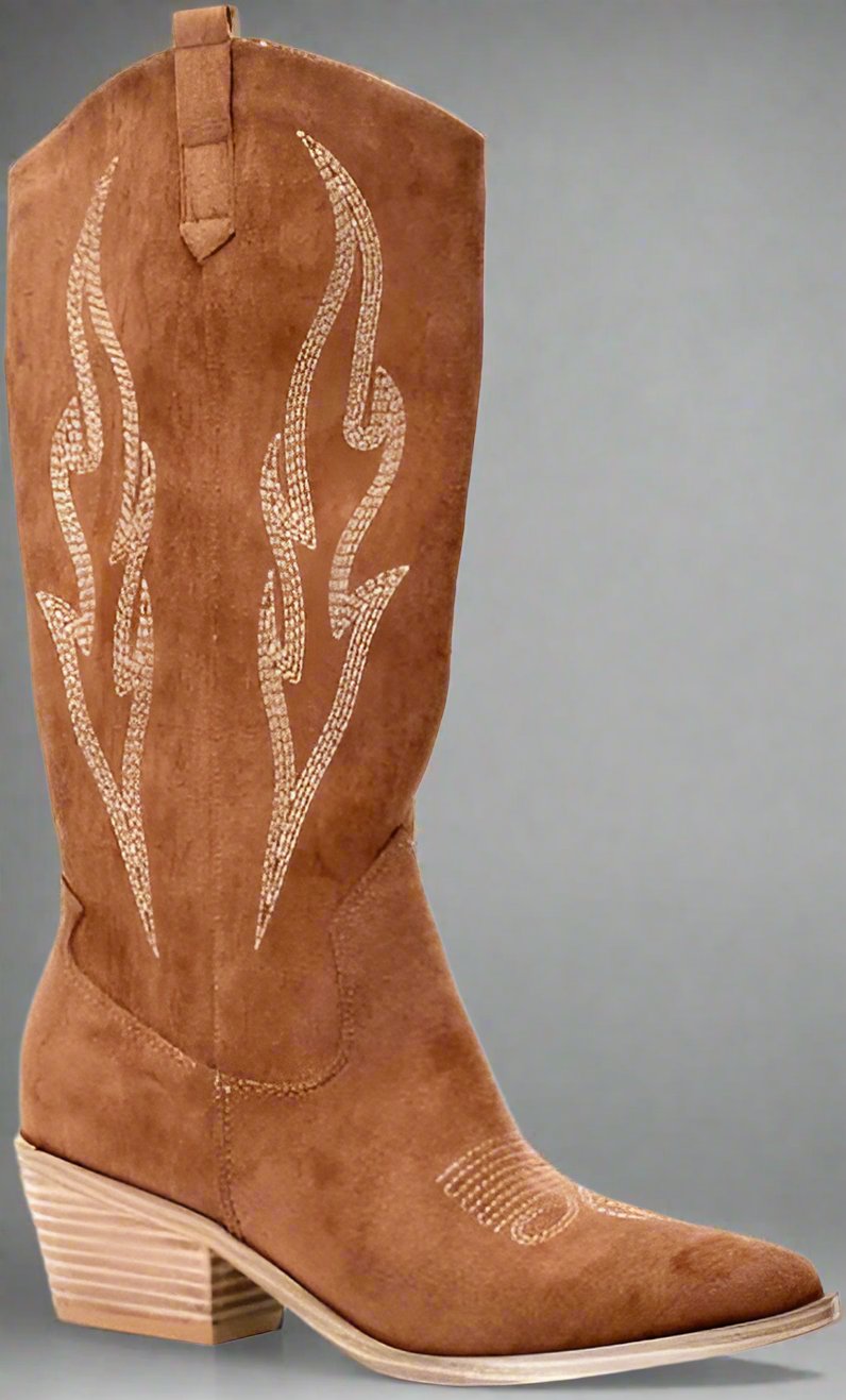 Headliner Tobacco Suede Cowboy Boots