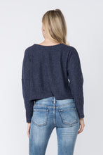 Load image into Gallery viewer, Blue Crop Sweater W/Stones
