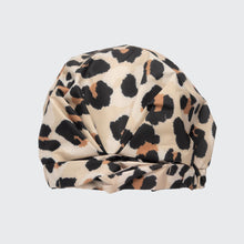 Load image into Gallery viewer, Recycled Polyester Luxe Shower Cap - Leopard
