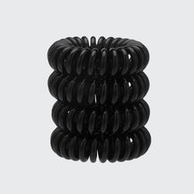 Load image into Gallery viewer, Spiral Hair Ties 4 Pack - Black

