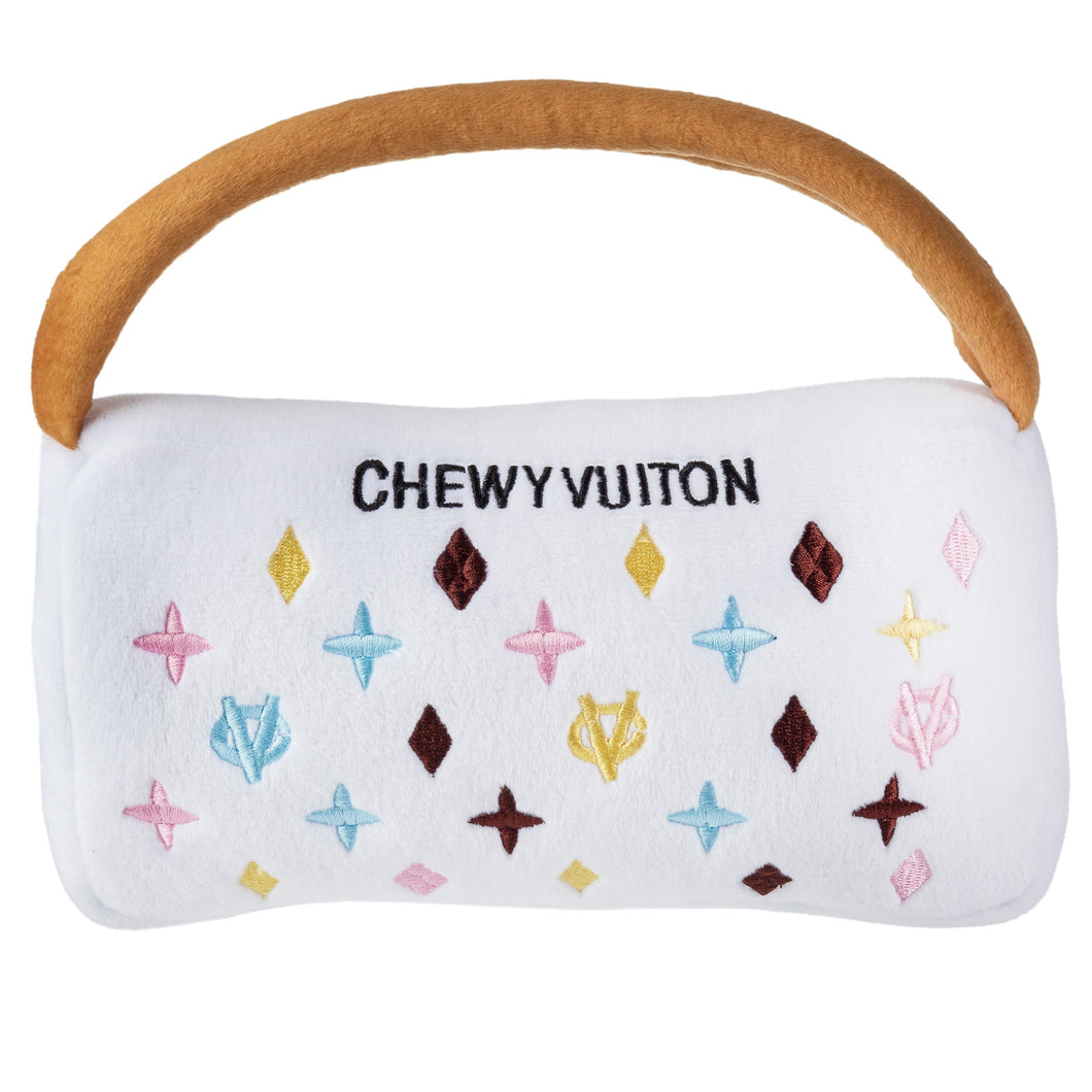 White Chewy Vuiton Purse