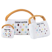 Load image into Gallery viewer, White Chewy Vuiton Purse
