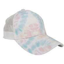Load image into Gallery viewer, Lake Hair Don&#39;t Care TIE DYE Trucker Hat
