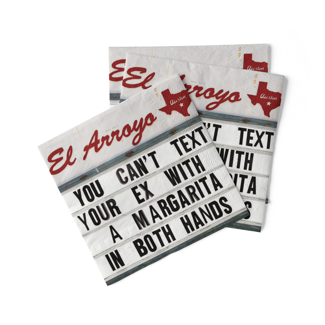 Cocktail Napkins (Pack of 20) - Can't Text Your Ex