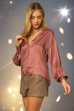 Load image into Gallery viewer, Silky Rose Button-Up
