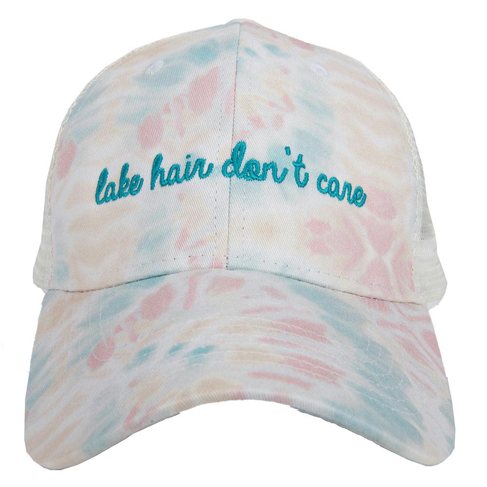 Lake Hair Don't Care TIE DYE Trucker Hat